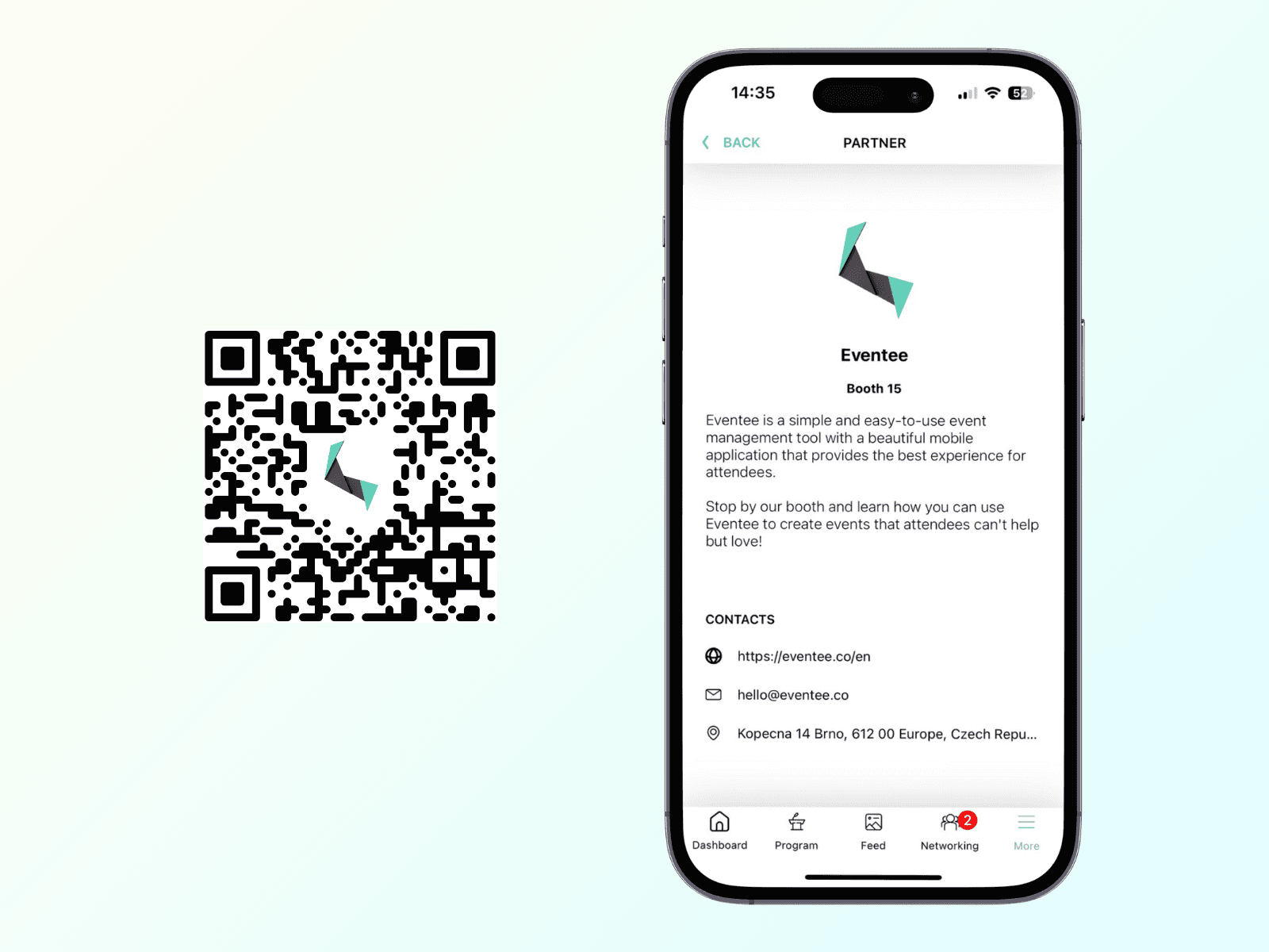 Improved exhibitor QR codes